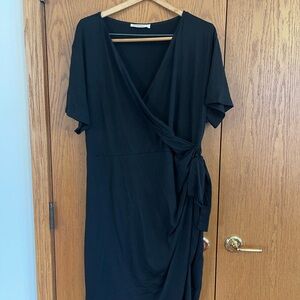 Chic Black Wrap Dress